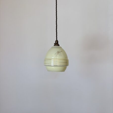 Pale Yellow Shade with Gold Bands