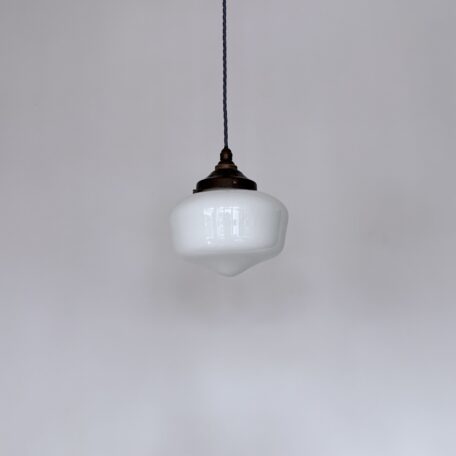 Enclosed Milk Glass Shade