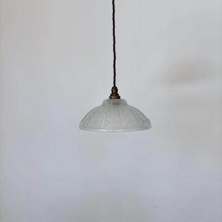 French Deco Frosted Glass Shade