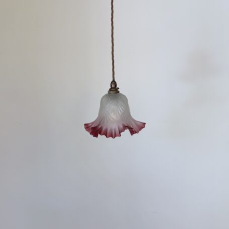 Frosted Frill Shade with Pink Edge