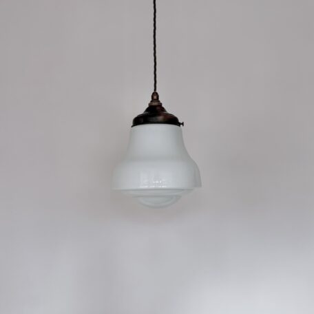 Large Enclosed Milk Glass Shade