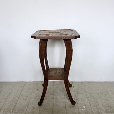 Liberty London Japanese Hand Carved Floral Side Table