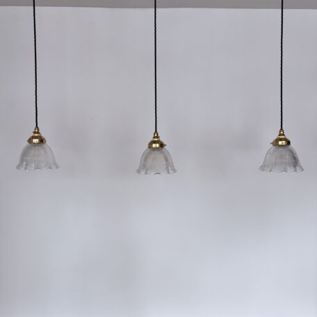 Set of Three Holophane Style Shades
