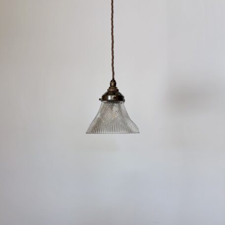 Small Faceted Clear Glass Shade