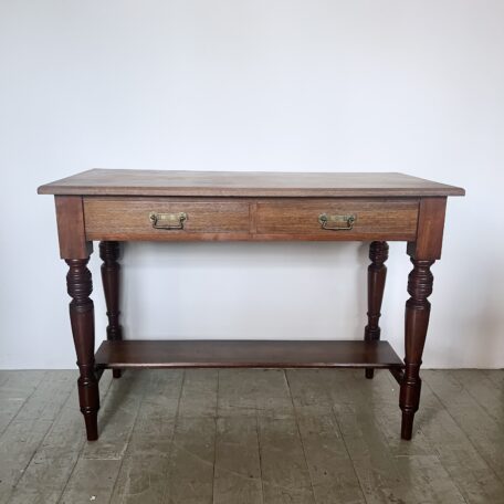 Solid Wood Console Table with Two Drawers