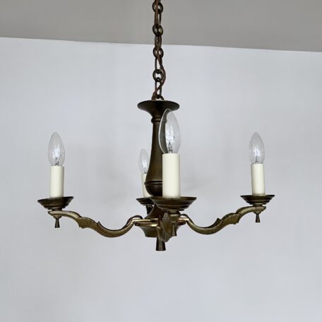 Decorative Brass Four Arm Chandelier