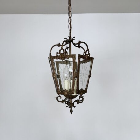 Decorative French Ornate Cast Brass Lantern