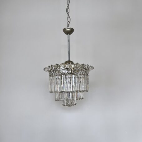 Early 20th Century English Crystal Waterfall Chandelier