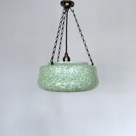 Art Deco Clichy Green Glass Diffuser Shade