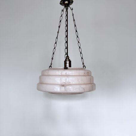Art Deco Clichy Pink Glass Diffuser Shade