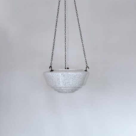 Art Deco White Mottled Glass Diffuser