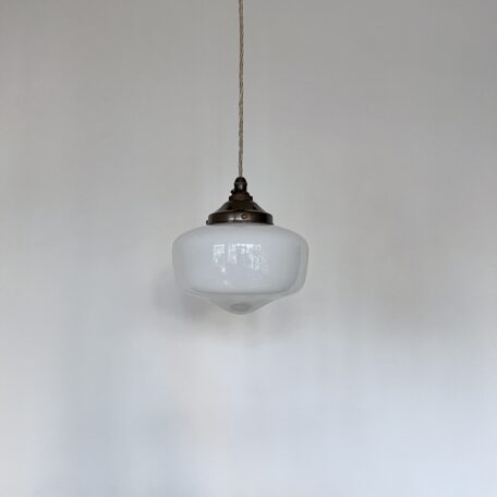 Small White Enclosed Milk Glass Shade